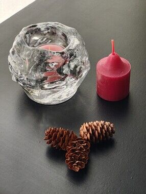 1 Kosta Boda crystal | ❄️ 🌨️ Snowball votive candle holder